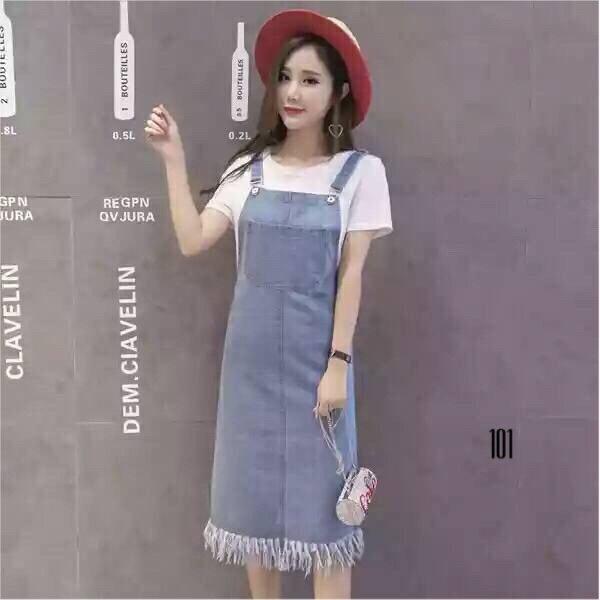 Yếm váy jeans 2 dây thời trang n101