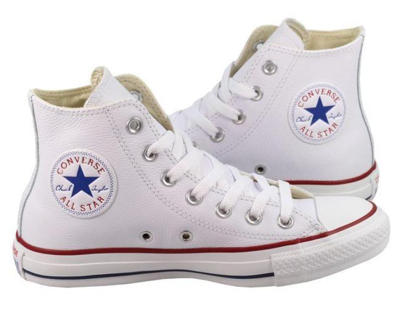 Giầy Converse Trắng sọc đỏ dành cao cổ cho nam