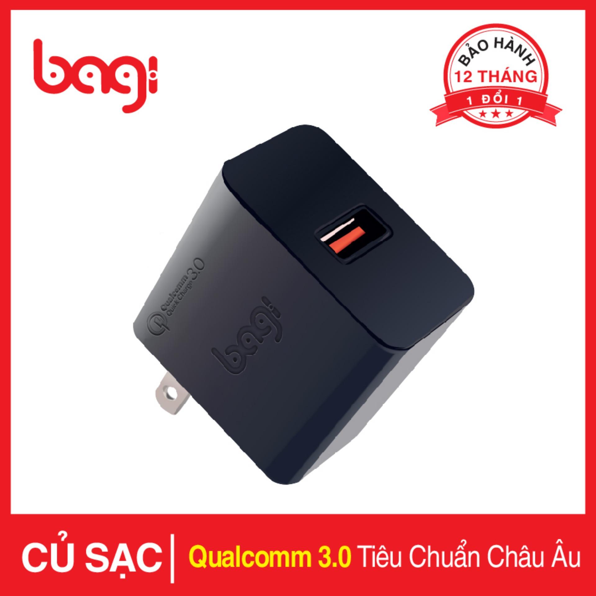 Củ sạc nhanh Bagi Qualcomm Quick charge 3.0 M30 tiêu chuẩn CE