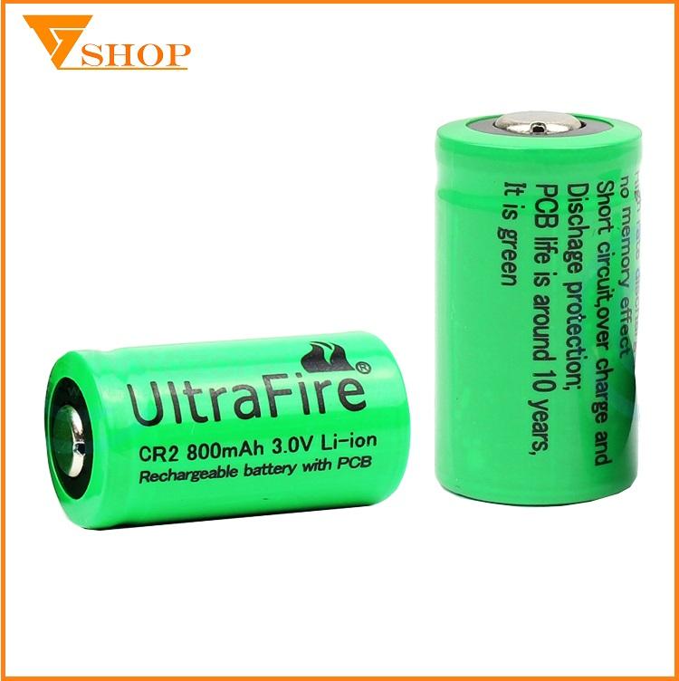 2 viên pin sạc cr2 ultra fire 3v, pin sạc cr2 máy ảnh