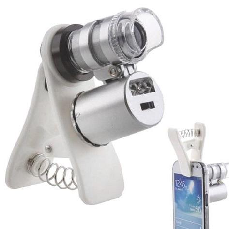 Kính lúp mini kẹp camera điện thoại 60X - Kính lúp hỗ trợ chụp ảnh