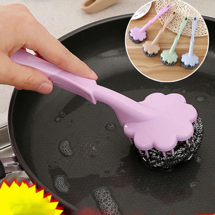 Miếng cọ nồi cọ chậu sắt có tay cầm xuất nhật