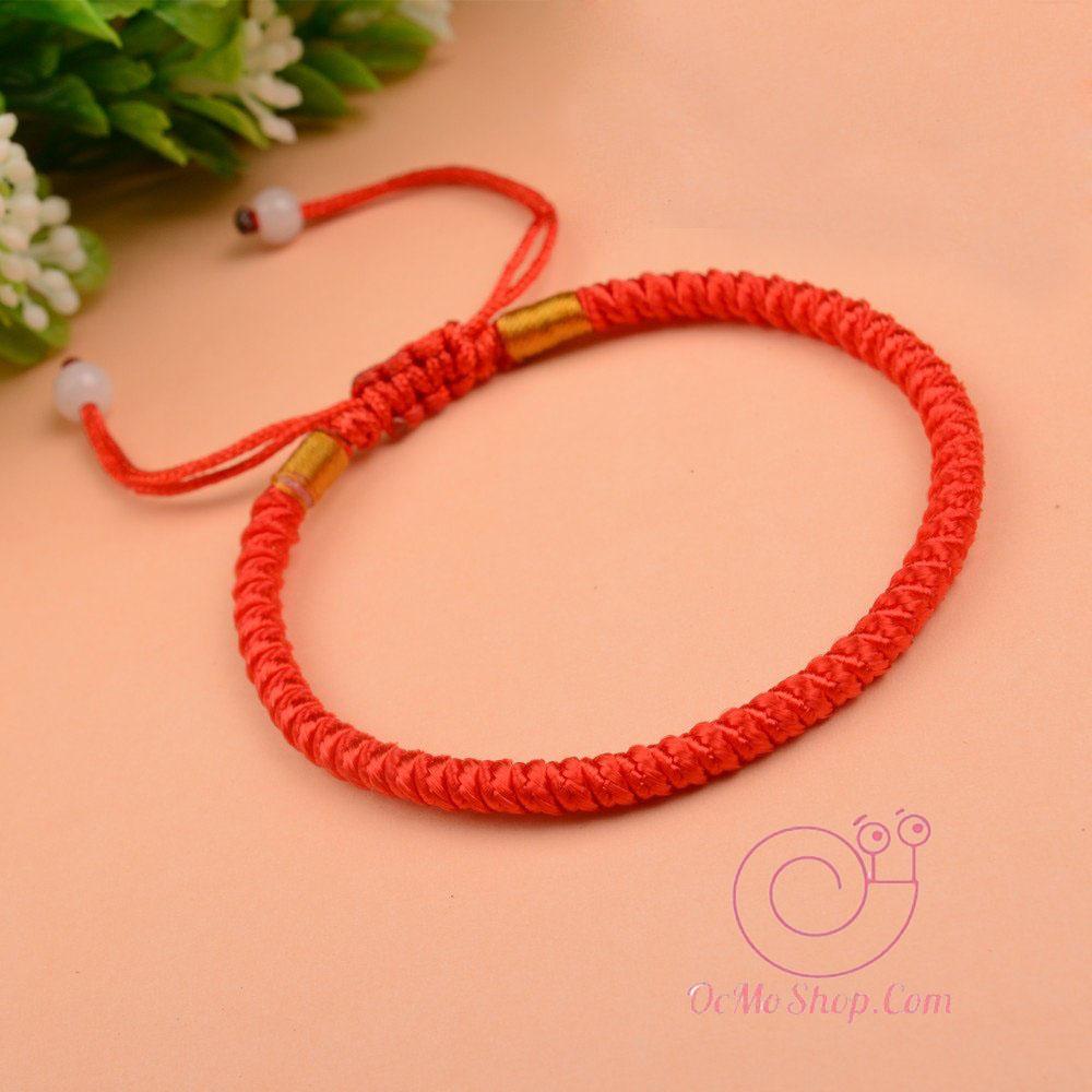 Combo 2 vòng tay ebi chỉ đỏ dây rút may mắn