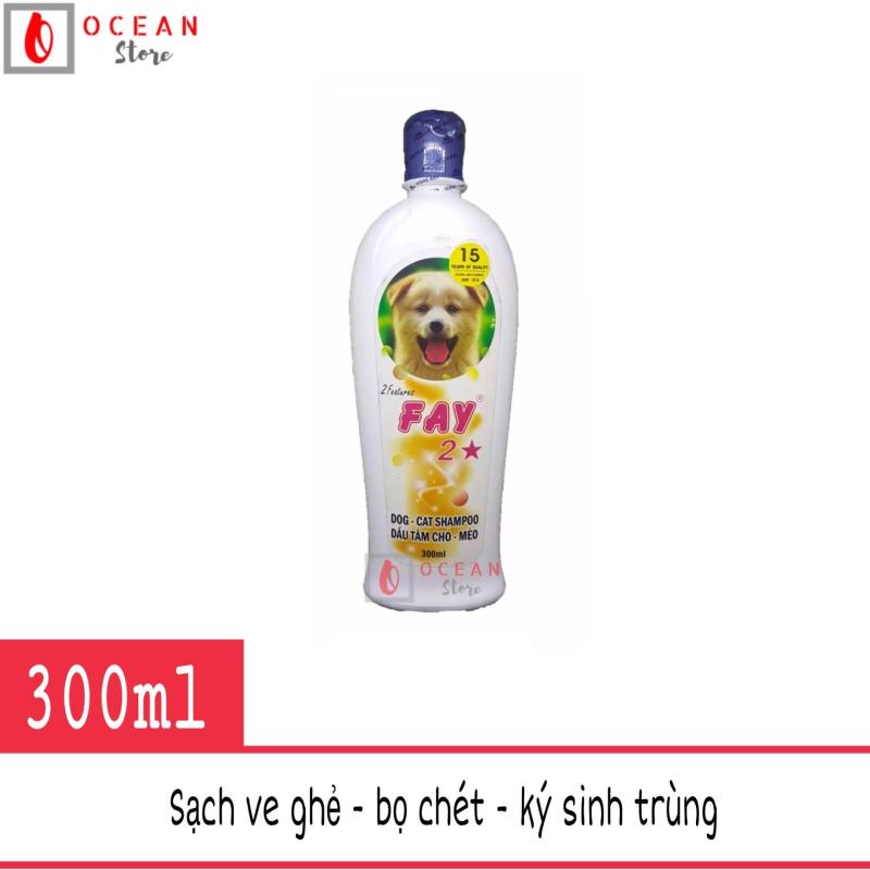 Sữa tắm diệt ve ghẻ, bọ chét, dưỡng lông thơm lâu cho chó mèo - Fay 2 sao 300ml