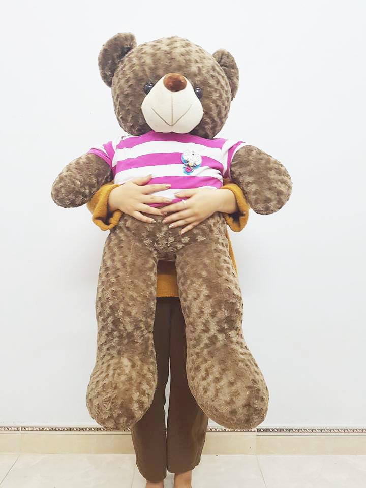 Gấu bông Teddy Cao Cấp khổ vải 1m2 Cao 1M màu xám khói hàng VNXK