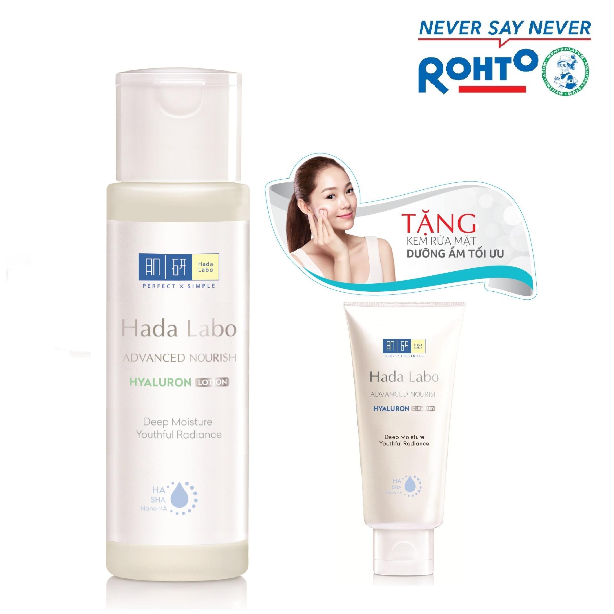 Kết quả hình ảnh cho Dung dịch dưỡng ẩm Hada Labo Advanced Nourish Hyaluron Lotion"
