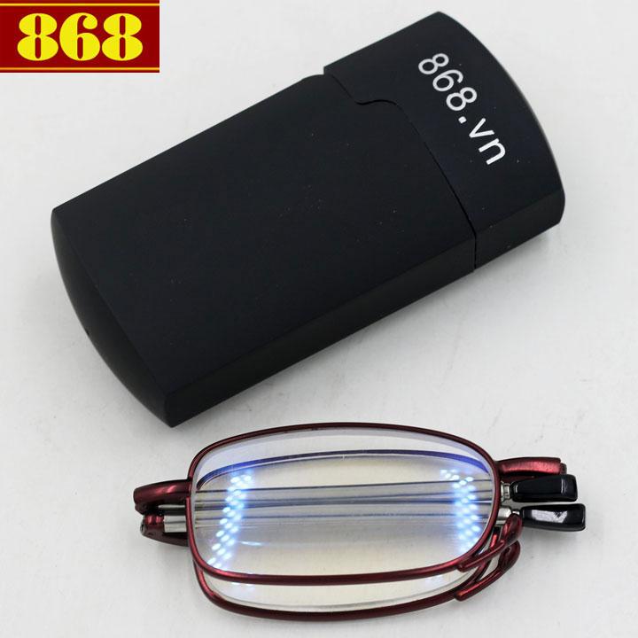 Kính gập 868 màu đỏ tròng lão 1.5 độ