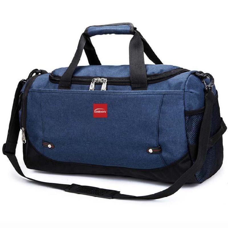Túi xách du lịch thể thao loại lớn cao cấp DL01  (xám - xanh) chống nước dành cho cả nam và nữ, túi xách cỡ đại thời trang