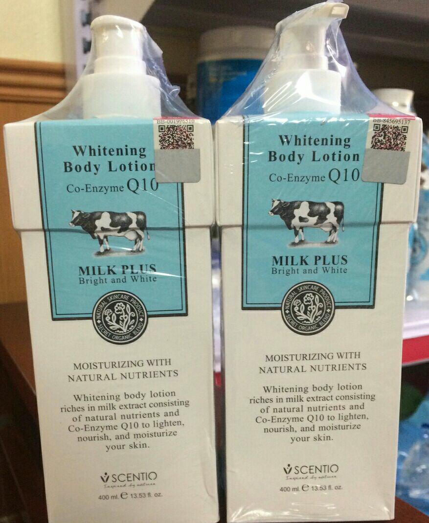 Dưỡng thể trắng da con bò Whitening Body Lotion Co- Enzyme Q10 Thái Lan 400ml