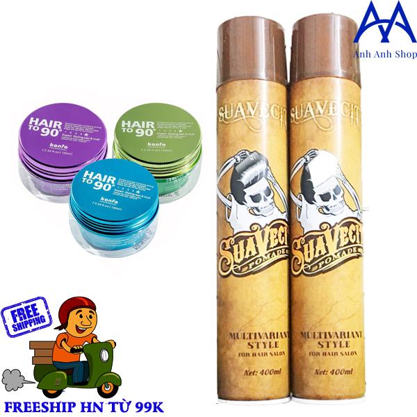 Combo gôm suavecito 400ml và sáp kanfa 100g