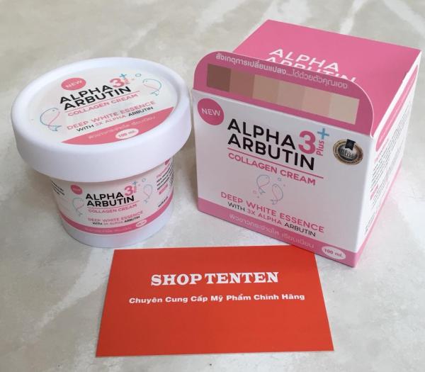 Kem kích trắng da Alpha Arbutin Collagen Cream 3+ Plus Deep White Essence - Mới 2018, Hàng Thái Lan nhập khẩu