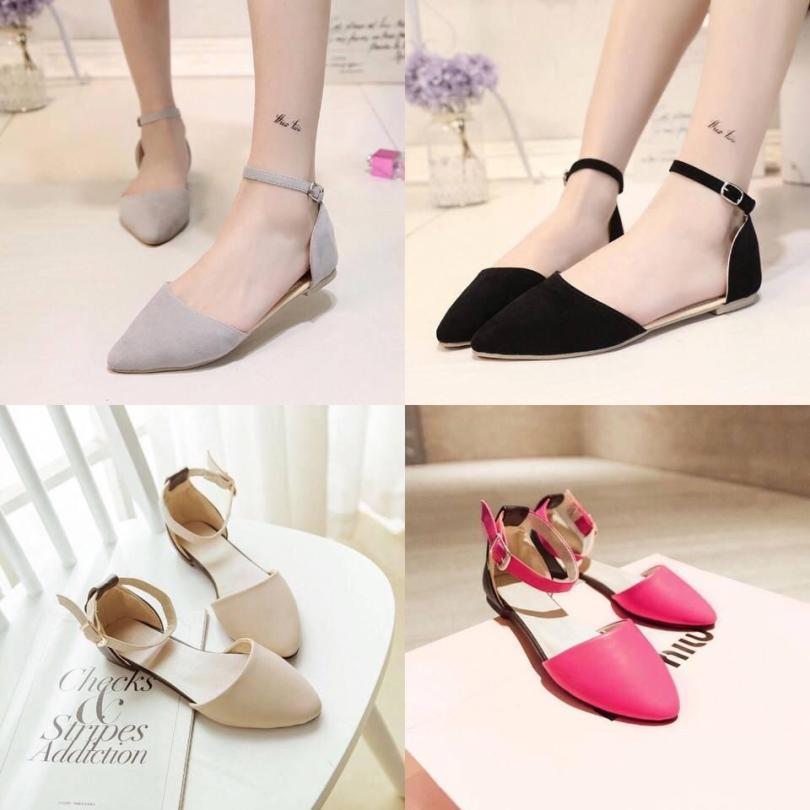 Giày sandal bít mũi da mềm ĐEN giá rẻ