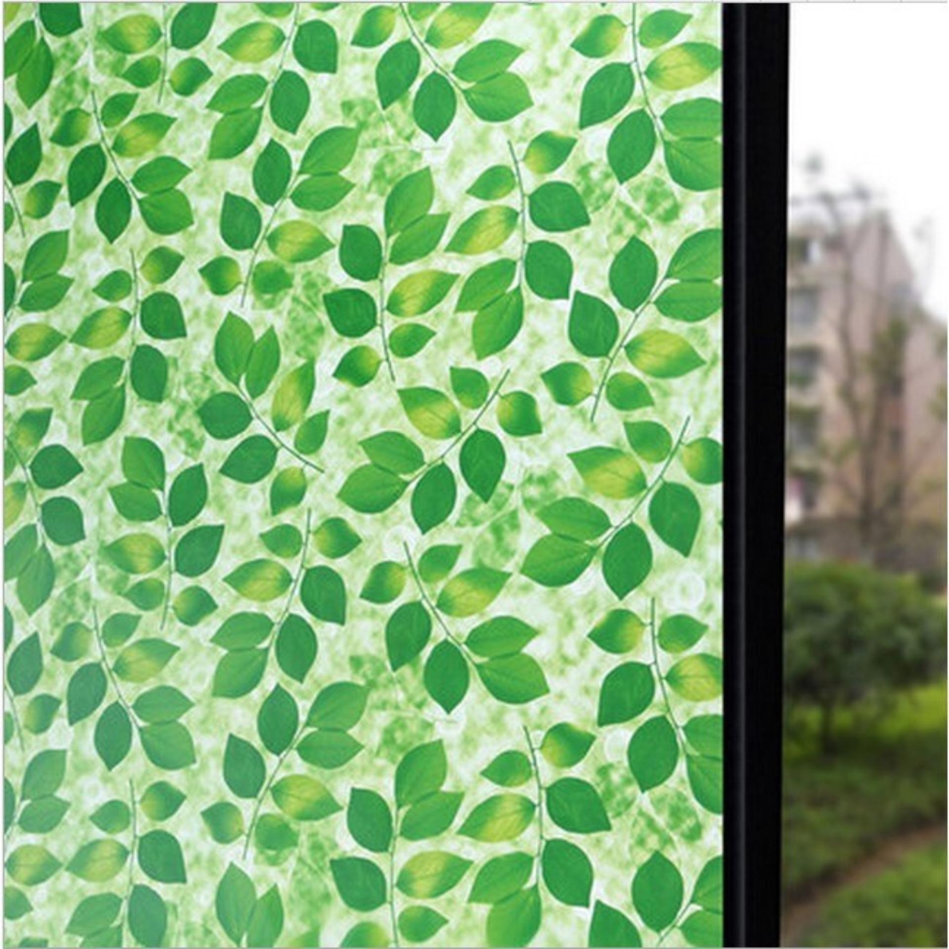 Giấy dán kiếng khổ 5mx45cm Lá xanh