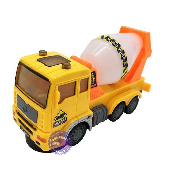 Hộp đồ chơi xe hồ trộn bê tông 6 bánh chạy pin đèn 3D có nhạc - ĐỒ CHƠI CHỢ LỚN