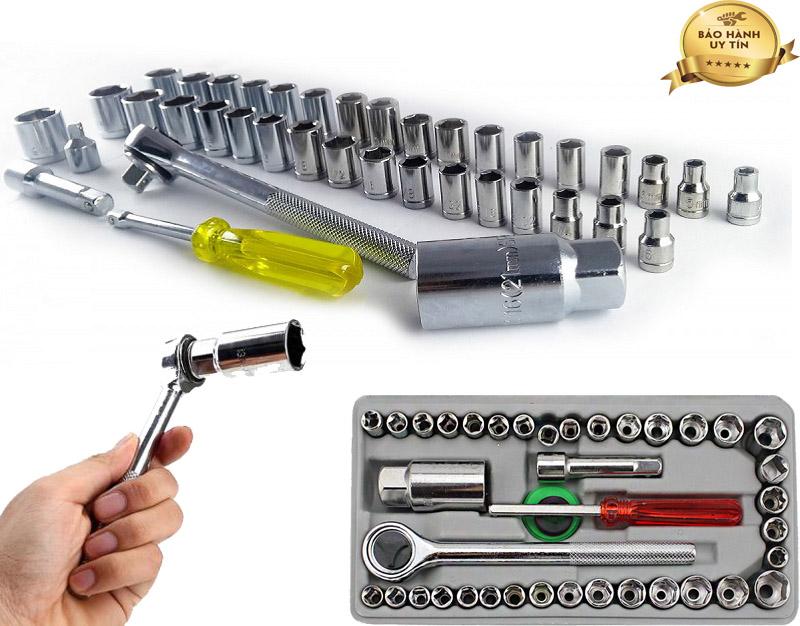 Tip van da nang,Bộ khẩu 40 chi tiết cao cấp, siết mở ốc, bộ vặn ốc đa năng, nhanh chóng tiện lợi, sale lớn 50%.169,