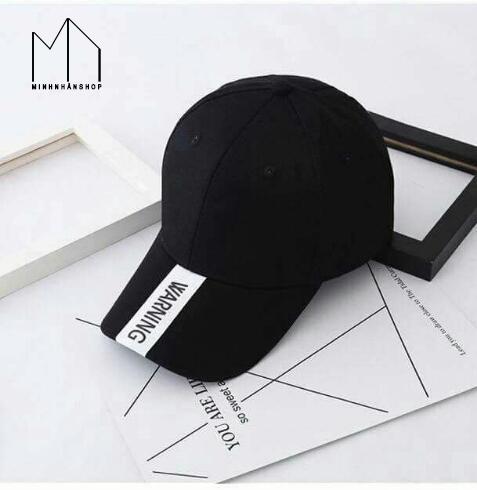 [HCM]Nón kết lưỡi trai hợp thời trang kiểu dáng Warning (Đen)