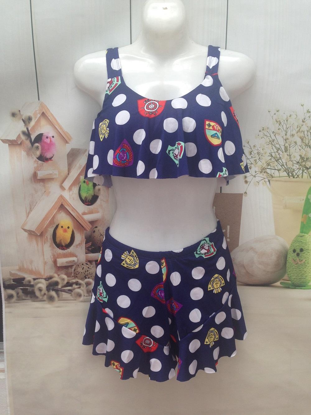 Bộ bơi họa tiết chấm bi cho teen 25-35kg