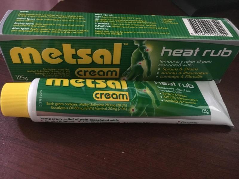 Kem xoa bóp Metsal heat rub cream 125g hỗ trợ vận động viên, người cao tuổi bị khớp - Úc nhập khẩu