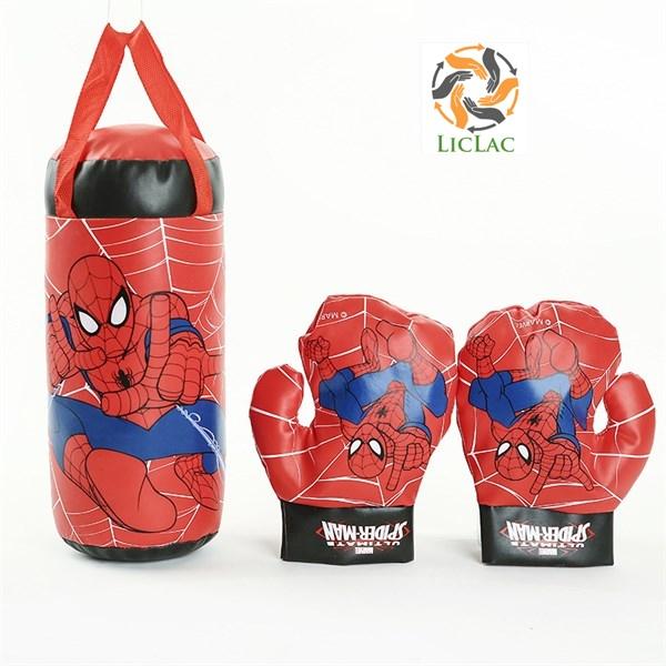 Túi đấm bốc boxing người nhện + 2 găng tay - liclac
