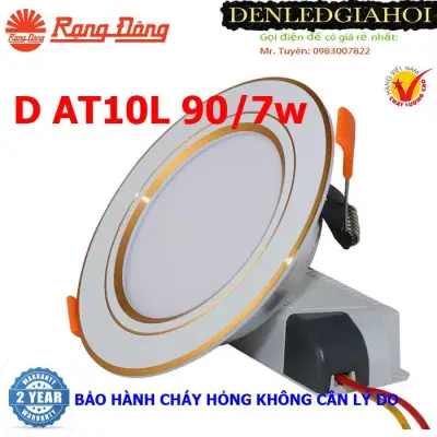 Đèn led âm trần 7W Rạng Đông, KHOÉT LỖ 9Omm, Model LED downlight D AT10L 90/7w