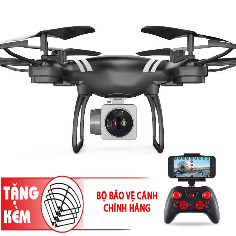 [Gồm camera] Máy bay Flycam KY101 Cao cấp, kết nối Wifi với điện thoại + Tặng tay cầm điều khiển từ xa (Đen)