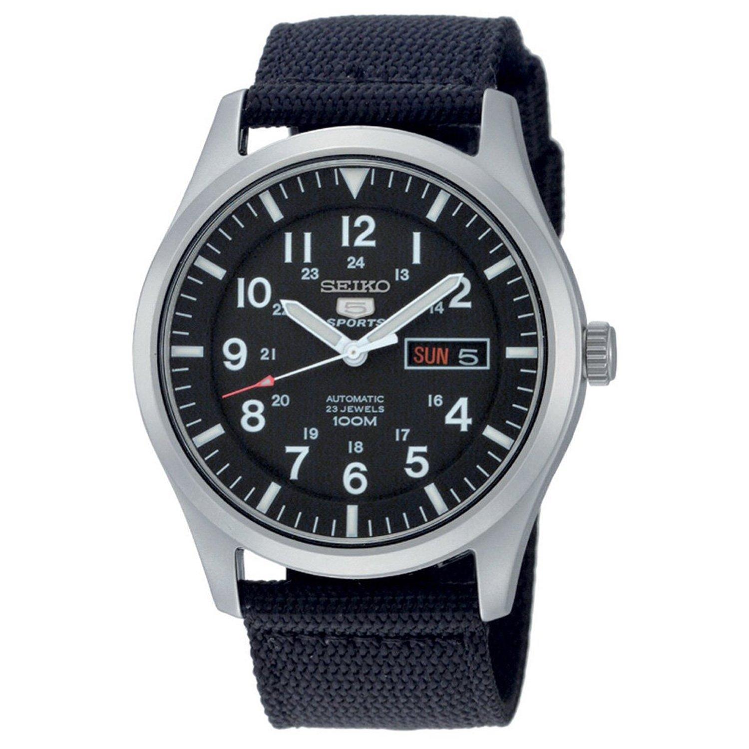 Đồng hồ nam dây nato seiko 5 sport quân đội snzg15k1