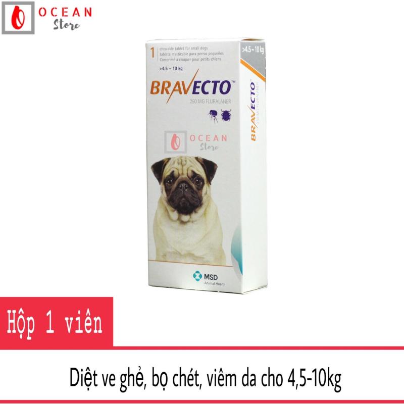 Thuốc trị ve ghẻ, viêm da, demodex cho chó - Bravecto chó 4,5-10kg