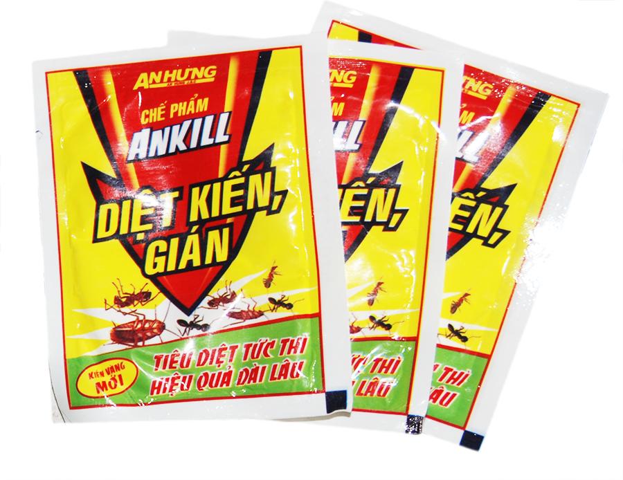 3 gói Bột phấn diệt kiến, diệt gián, diệt côn trùng Ankill trong nhà ngoài vườn