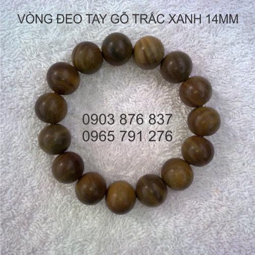 Vòng gỗ trắc xanh 14mm