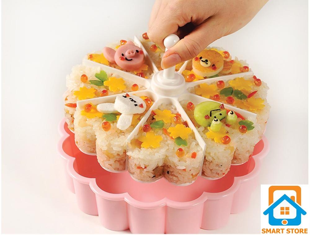 Khuôn tròn 8 ngăn làm Xôi - Thạch