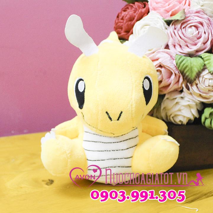 Tặng túi quà - gấu bông rồng dragonite baby pokemon 20cm