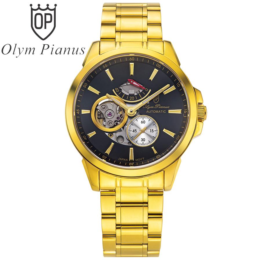 Đồng hồ nam mặt kính sapphire olym pianus op9908-88.1agk đen