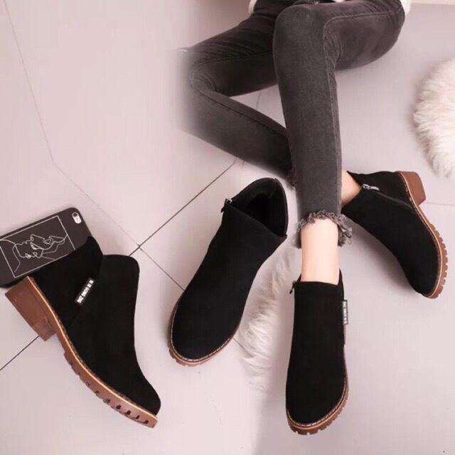 Bốt nữ thời trang cổ thấp
