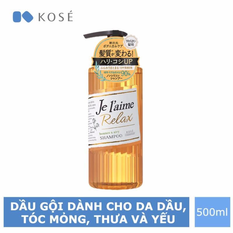 Dầu Gội Dành Cho Da Dầu, Tóc Mỏng, Yếu Kosé Cosmeport Je laime Relax Shampoo Bounce & Airy 500ml