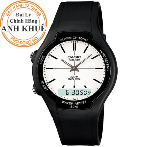 Đồng hồ dây nhựa Casio Anh Khuê AW-90H-7EVDF