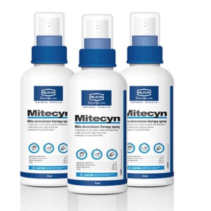 Thuốc xịt Alkin Mitecyn trị viêm da, nấm ghẻ cho chó mèo
