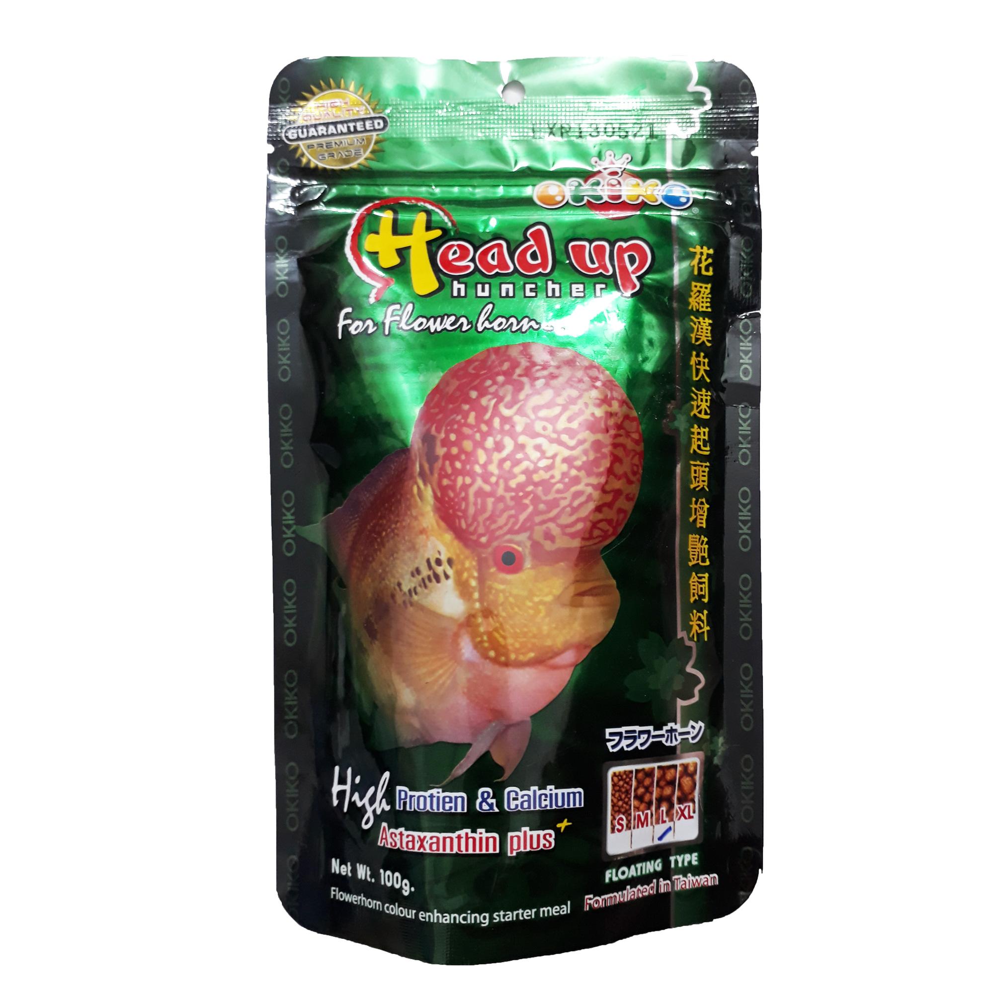 Thức Ăn Cá La Hán Okiko Xanh 100g - Cám Cá Cảnh La Hán Cao Cấp