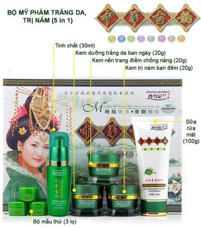 Bộ mỹ phẩm Hoàng Cung set 5 màu xanh