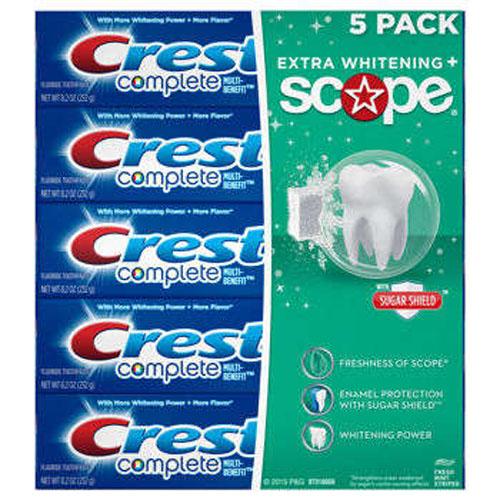 Kem đánh răng trắng răng Crest Complete Extra Whitening Scope của Mỹ  tupe 232gr
