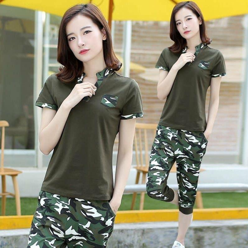 Bộ đồ thể thao phối lính