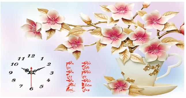 Tranh đính đá kim cương đa tài đa lộc đa phú quý, đắc thời đắc lộc đắc nhân tâm yn5364_chưa đính