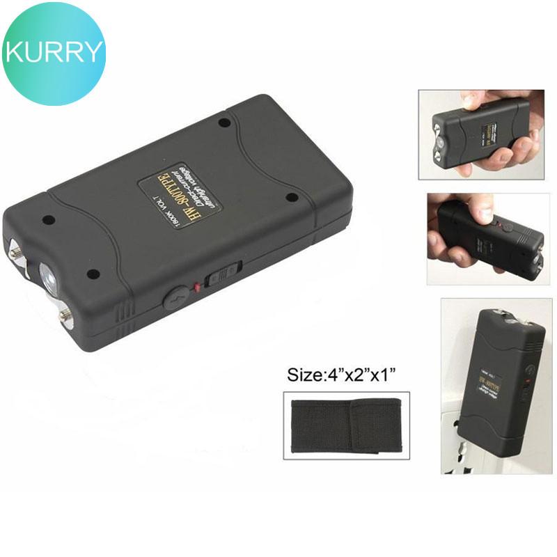 Kurry Anti-Wolf Black Flashlight Massage SelfDefense High Pressure Conductive Rod