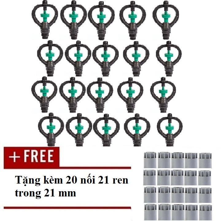 [HCM]Bộ 20 Béc tưới cao cấp dành cho hoa rau màu cây con...ren ngoài tặng kèm 15 nối 20 ren trong 17 chuyên dùng nối các van béc có ren ngoài 17mm