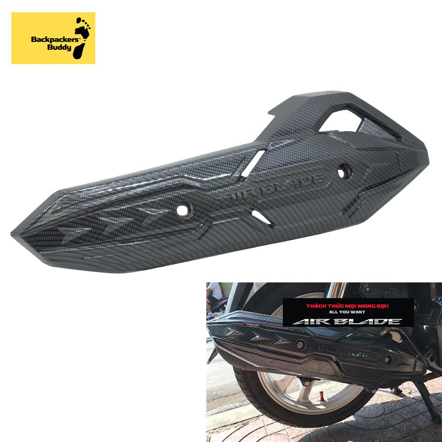Ốp Hông Pô Nhựa Kiểu Carbon Honda Airblade 2016 - KHÔNG BAO GỒM ỐC GẮNG
