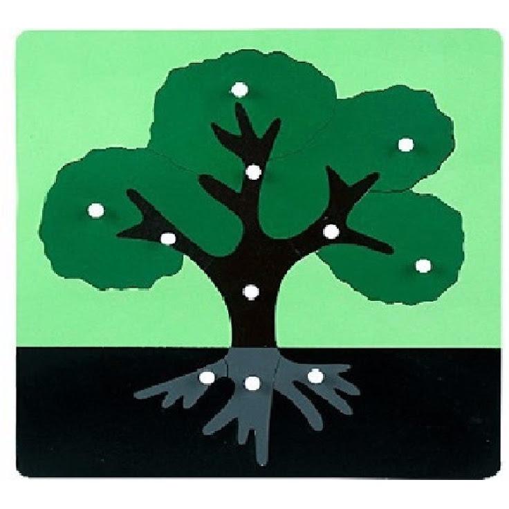 Bảng ghép tranh hình cây giáo cụ montessori đồ chơi giáo dục
