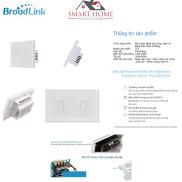 Công tắc cảm ứng, điều khiển từ xa Broadlink TC2 chuẩn US - Loại 2 phím
