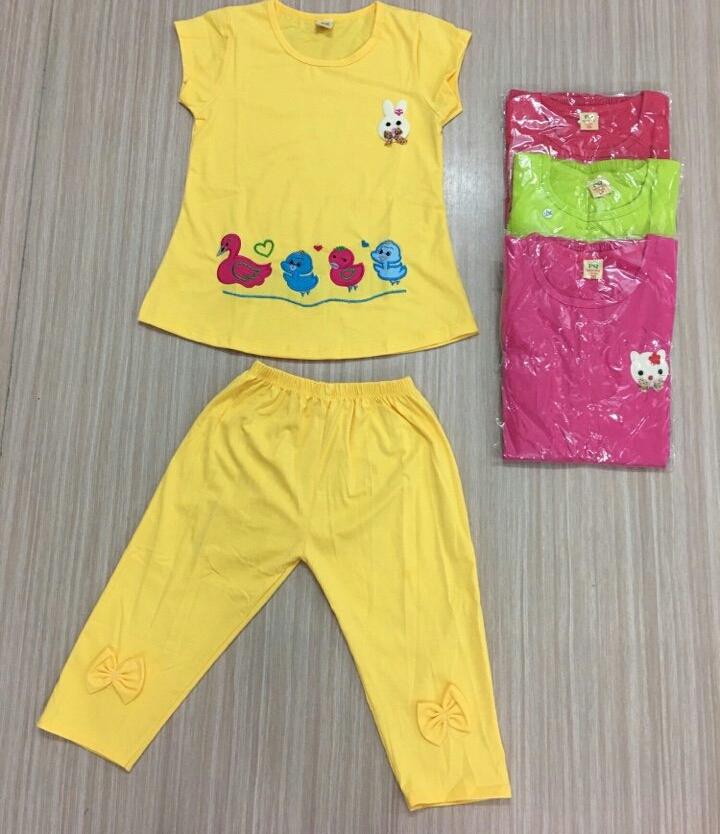 Đồ bộ Lửng thun cotton cho bé gái 7-45kg
