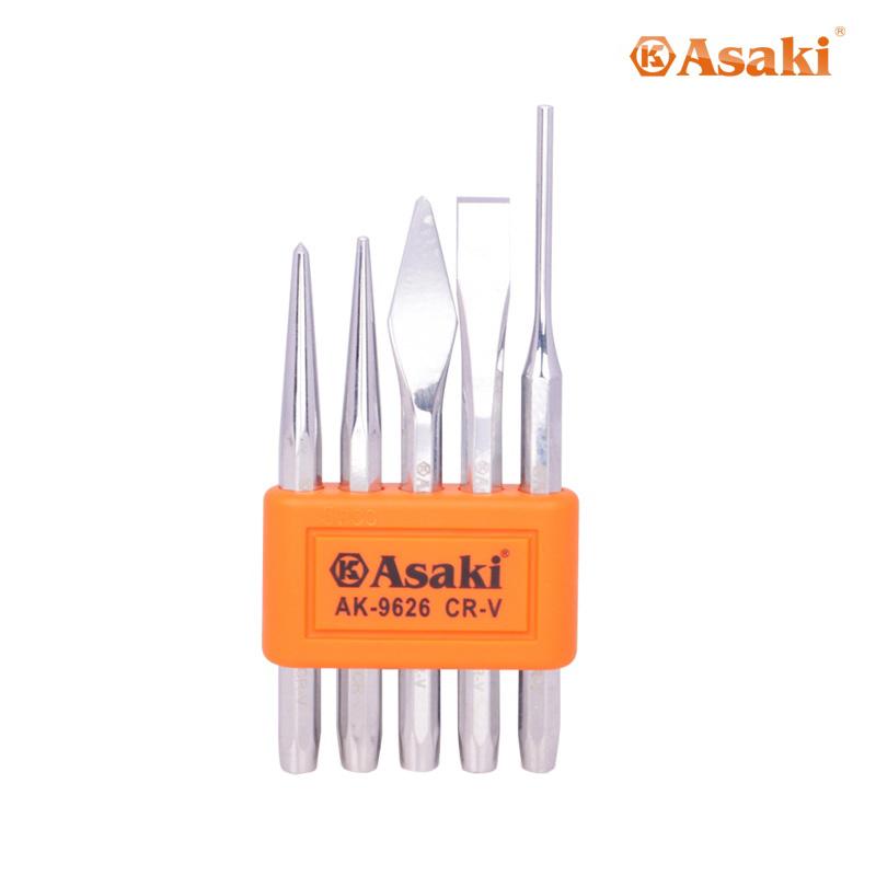 Bộ mũi đục và đột lỗ asaki ak-9626