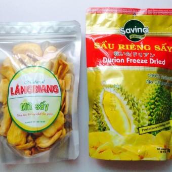 Combo 100g sầu riêng sấy giòn + 50g mít sấy