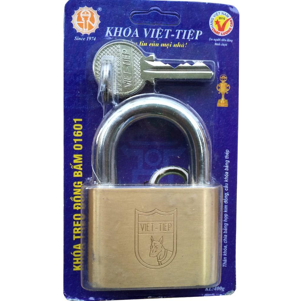 Ổ khóa treo đồng bấm việt tiệp 01601